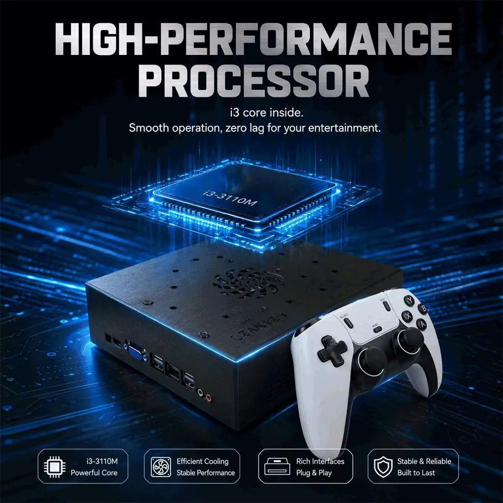 500G ROM Upgrade Version Retro Console TV Game Box with HDMI Output, Wireless Controller, Plug-And-Play Function, Kids-Friendly Games That Encourages Creativity, Game Consoles, Video Game Stick 4G RAM
