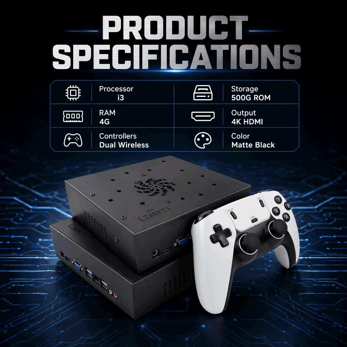500G ROM Upgrade Version Retro Console TV Game Box with HDMI Output, Wireless Controller, Plug-And-Play Function, Kids-Friendly Games That Encourages Creativity, Game Consoles, Video Game Stick 4G RAM